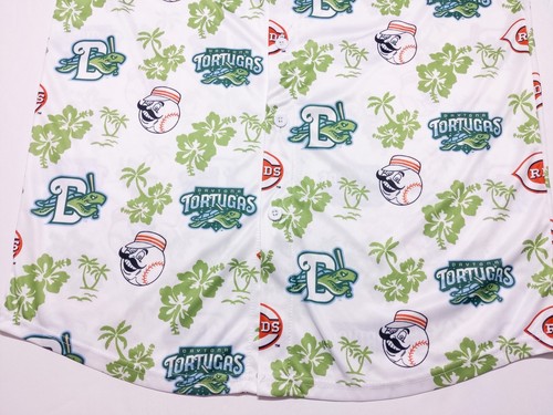 Daytona Tortugas Cincinnati Reds Hawaiian Shirt MiLB SGA Floral Large L - Picture 5 of 9