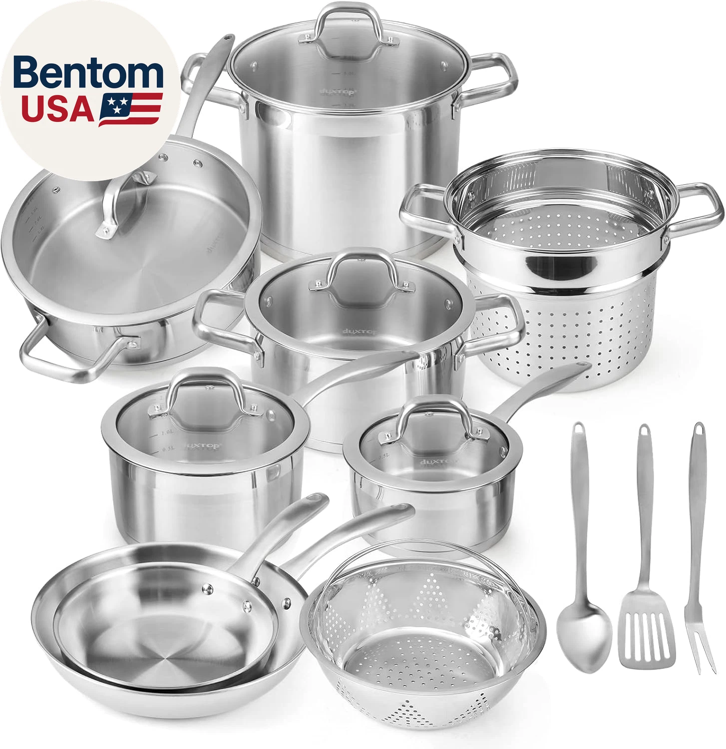 Professional Stainless Steel Pots and Pans Set, 17PC Induction Cookware Set, Imp