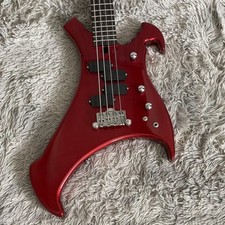 Buzzard John Entwistle Electric Bass Guitar 4 String Red Solid Body Maple Neck