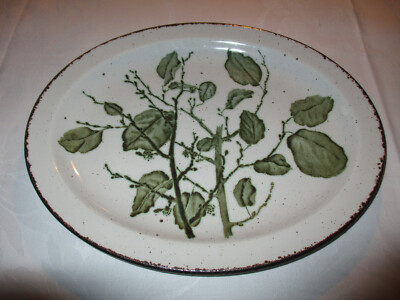 Servierplatte Midwinter Stonehenge GreenLeaves oval L ca. 30 + B ca. 24 cm TOP