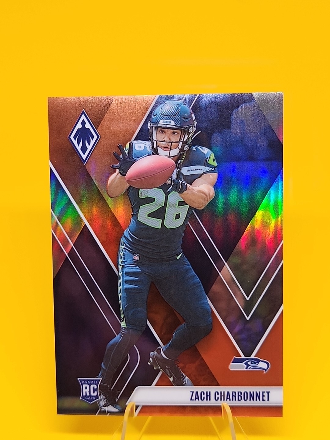 Zach Charbonnet 2023 Panini Phoenix 127 Rookie Seismic Orange /99 RC Seahawks Sp