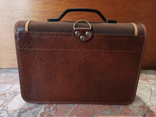 Cartella Mapas Vintage Anni 70 Nuova in cuoio e simil pelle 39x28x10 - Foto 2 di 7