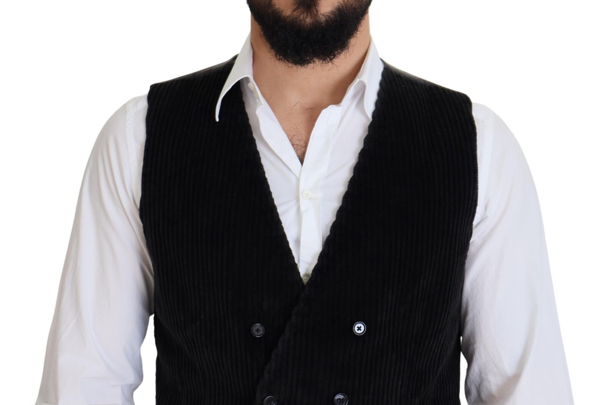 【関税&送料込】Dolce & Gabbana Double-Breasted Tuxedo Vest Double-breasted wool Sicilia-fit tuxedo jacket in Black for