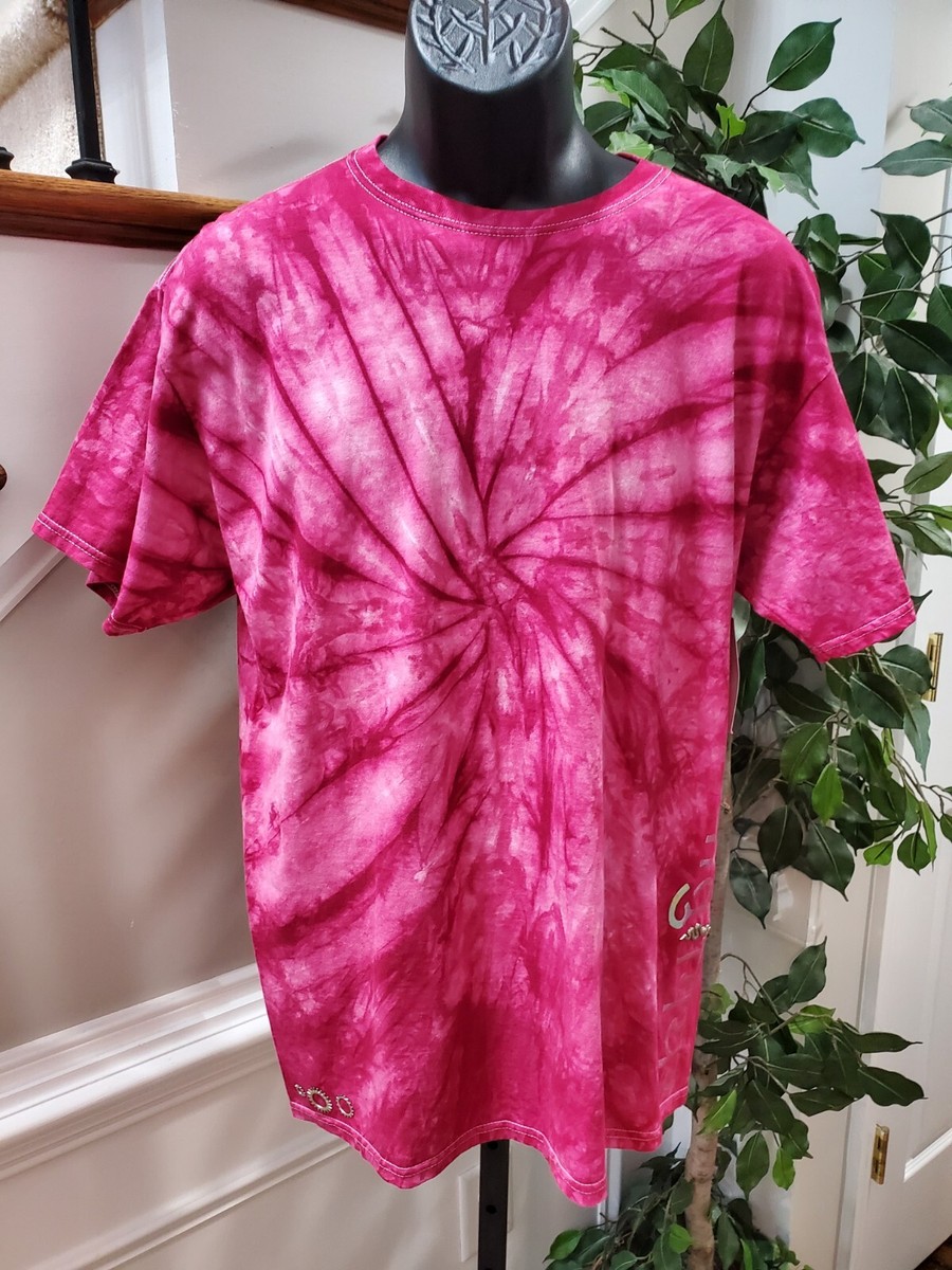 pink tie dye shirt men