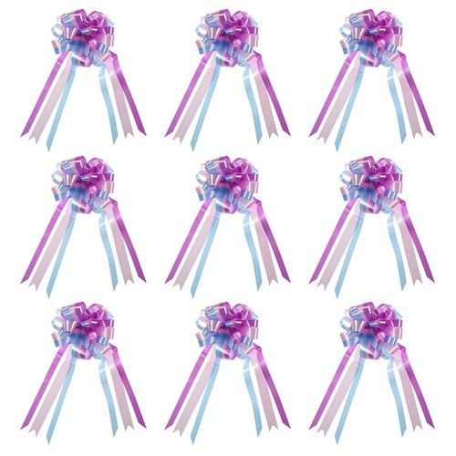 7" Gift Pull Bows 10 Pack Baskets Present Wrapping Bows Big Flower Ribbon Bow...