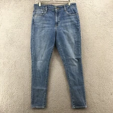 Levis 721 Hi-Rise Skinny Jeans Womens 32 (actual 33x29) Blue Denim Cotton Blend