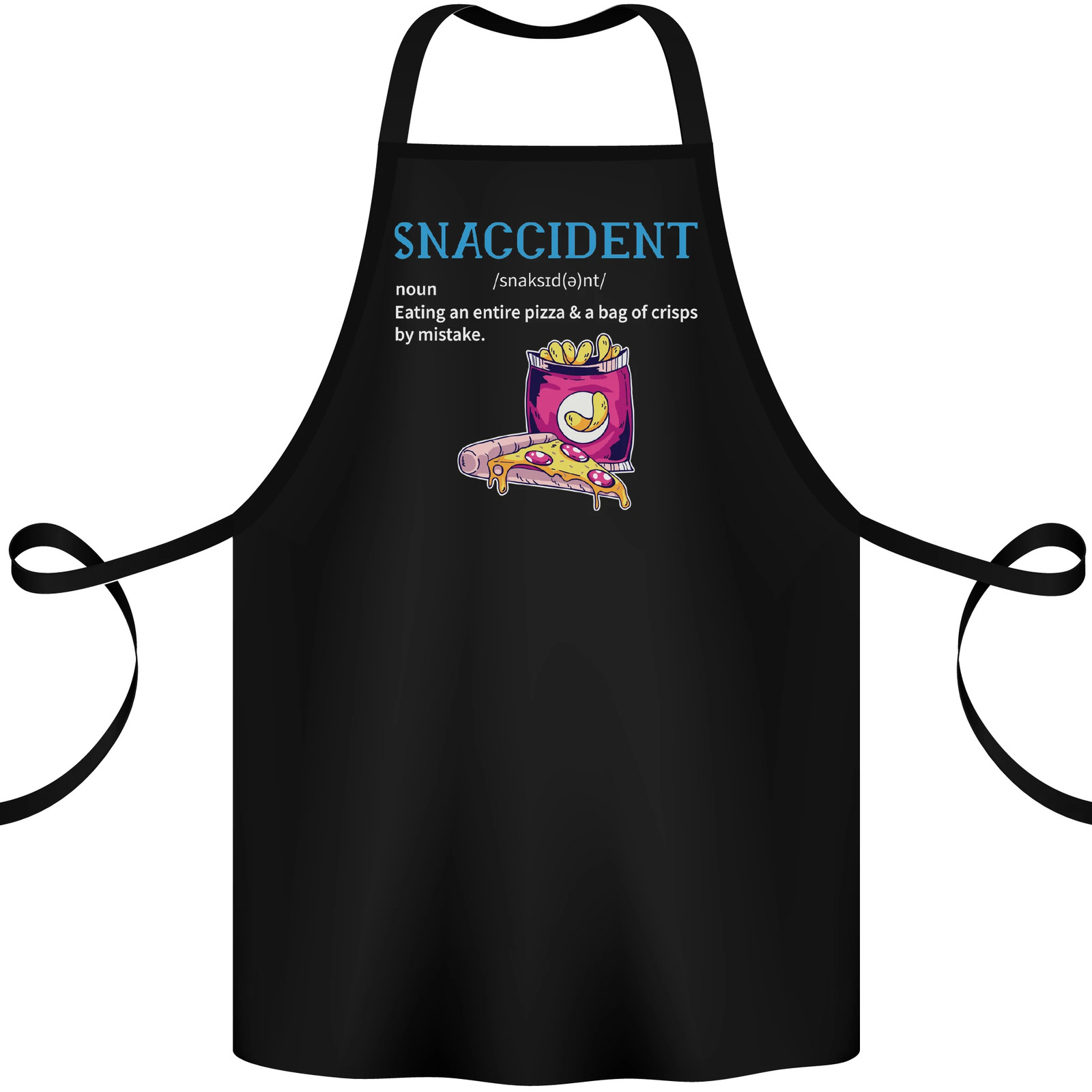 Snaccident Divertido Comida Pizza Dieta Gimnasio Grasa Algodón Delantal 100%