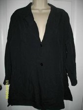 Nwt Field Manor Navy Blue 2 Button Rayon Polyester Summer Jacket Top Women 8