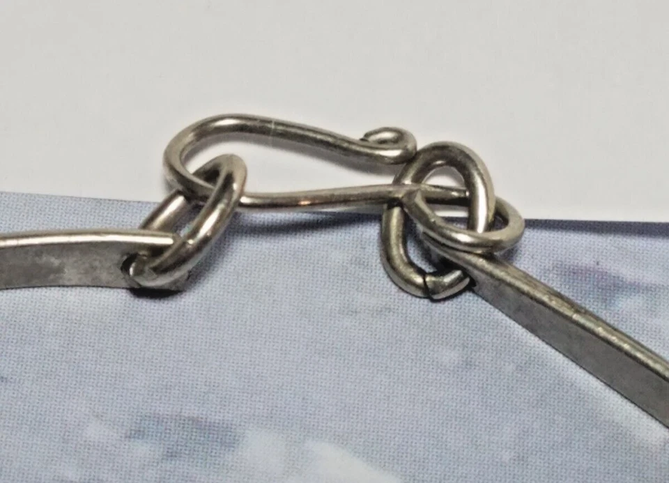 Vtg Silver Tone  Metal Light Green Stone Green Beads  Link Bracelet Fashion Foto 4 de 4