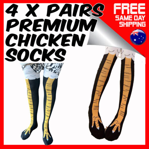 Novelty Funny Socks Chicken Leg xmas Stocking Legs Christmas Gifts Men Women Kid - Picture 1 of 16