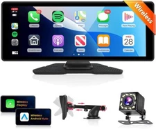 Portable Apple CarPlay & Android Auto 10.26" IPS Touch Screen Car Stereo Radio