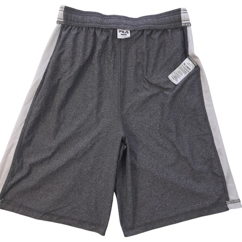 FILA active shorts Boy XL(18-20)gray+ivory/elastic waist+drawstring/pockets/knit - Picture 10 of 11