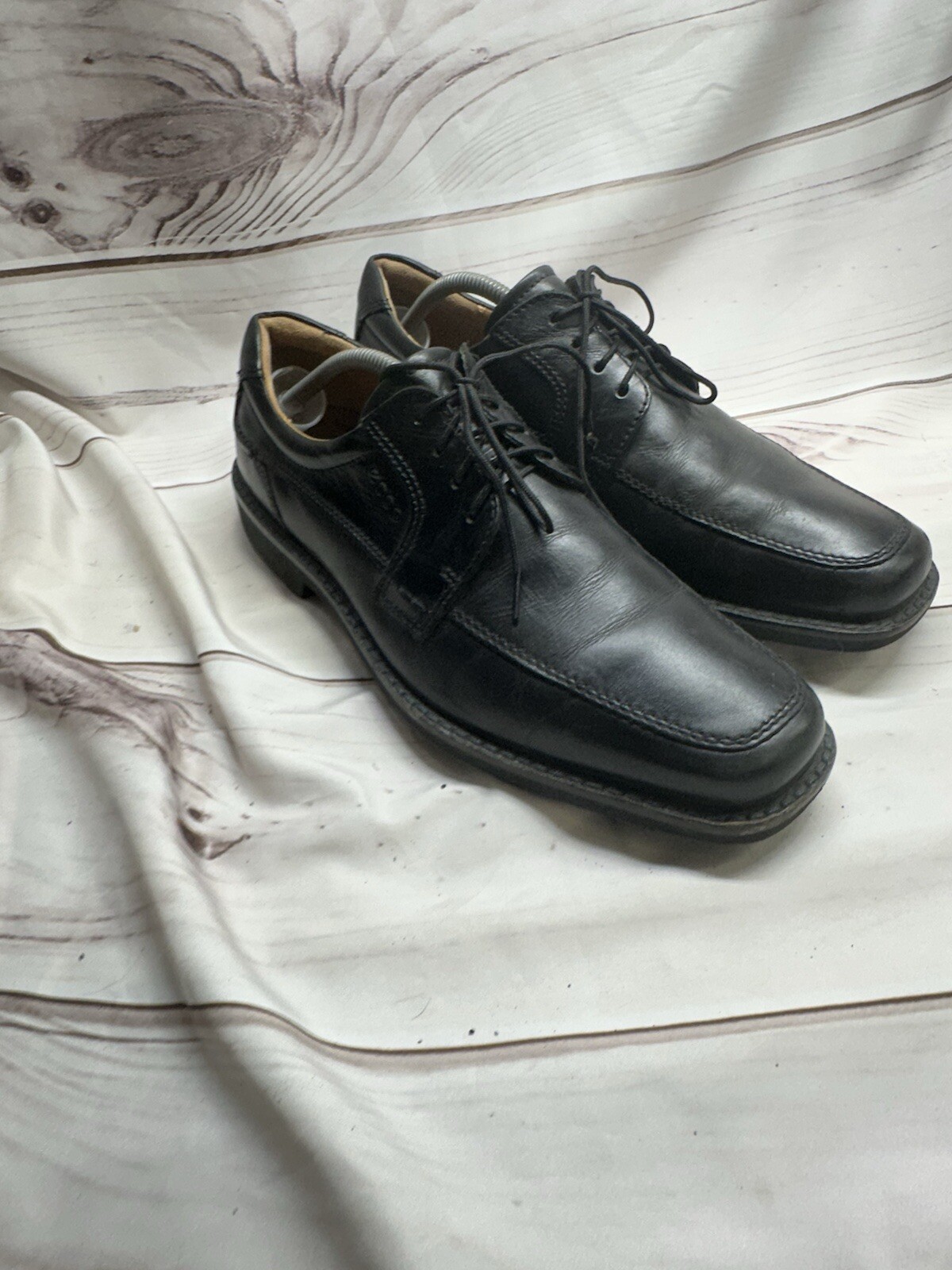 SAOLA Scarpe eleganti ECCO da uomo con lacci in pelle nera taglia 44 taglia US 10