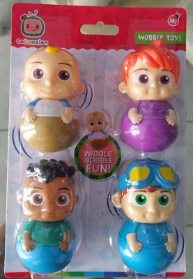 Cocomelon Wobble Toys - Set Of Four (Just Play Toys) 2022