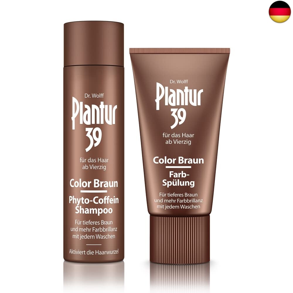 Plantur 39 Color Braun Phyto-Coffein-Shampoo - 1 x 250 ml - Farb-Spülung 1 x