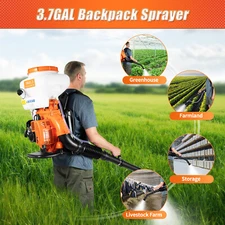 3.7 Gallon Backpack Fogger Sprayer Leaf Blower Gas Pest Control Disinfectants