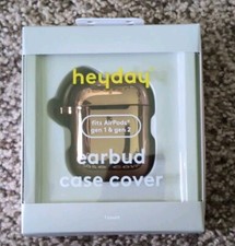 Heyday AirPods Gen 1  2 Earbud Case Cover with Brass Clip- Gold