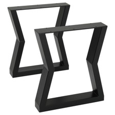 Pair of Slender Mid Square Metal Legs Furniture Frame Base Stand for Table Bench