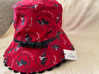 lulu Guinness BRAND NEW bucket hat/ vintage/ Scottie print 