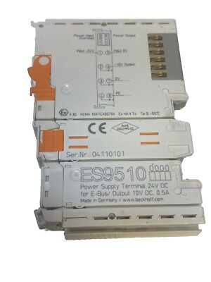 Beckhoff EL9510 Power Supply Terminal 10V DC 0.5A I/O EtherCAT PLC Module Used