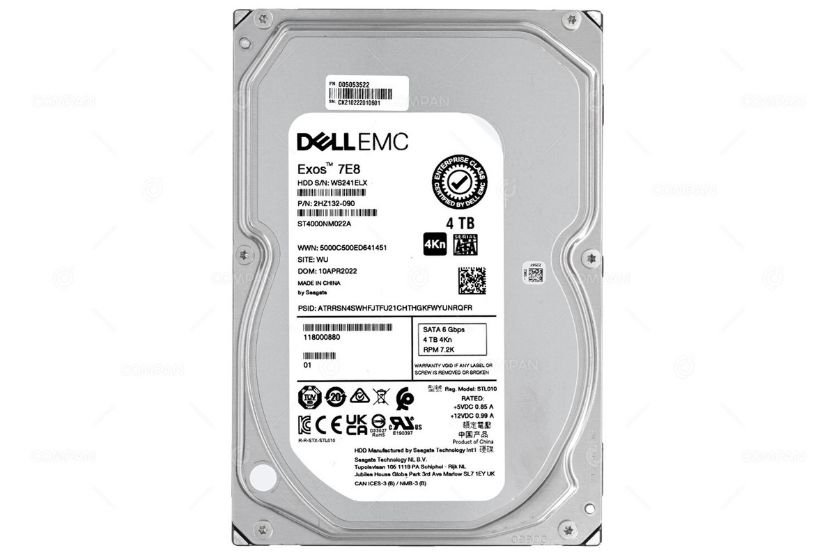 005053522 EMC HARD DRIVE 4TB SATA 3.5 LFF FOR ISILON H500 