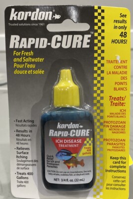 KORDON Rapid CURE # 37911 Ich & Parasite Treatment, 0.75oz each Exp 10/25
