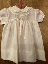 Vintage Girls Sheer Frilly Pink Dress. Very Delicate Adorable 100 Dacron