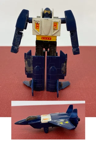 Vintage Bandai 1985 ☆ GoBots ☆ Blue Fighter Jet LEADER 1 - Action Figure MR-25