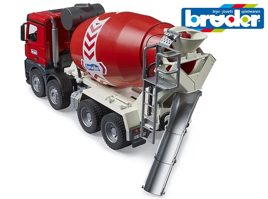 Bruder Giocattoli Mercedes Acros Camion Betoniere 1:16 Tamburo Rotante - Immagine 3 di 3