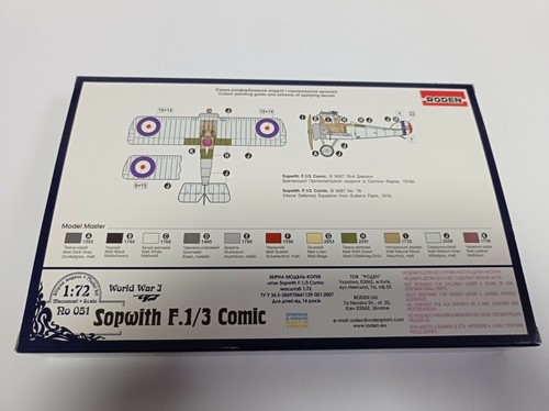 Sopwith F. 1/3 Comic WWI Night Interceptor (Plastic model kit) 1/72 Roden RN051 - Picture 3 of 10
