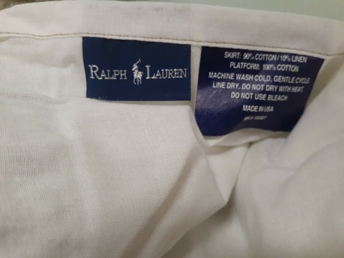 Falda de cama completa vintage Ralph Lauren Isabella-NUEVO DE LOTE ANTIGUO 13"" verde gota y negro - rara - Imagen 9 de 10