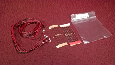 Lot #2 - LED LIGHTS - SMD COOL WHITE 10 W/ WIRED LEADS & RESISTORS - NIP