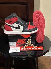 DS Brand New Air Jordan 1 Retro High Bred Toe Sz-7Y 575441-610 W/Receipt