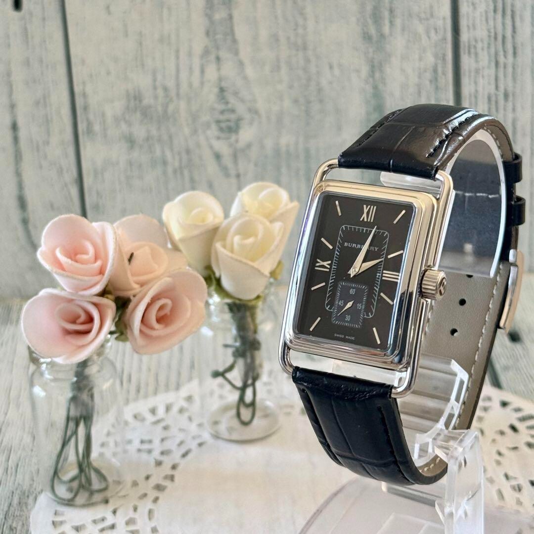Burberry Square Style Watch BU1200 Used From Japan Check