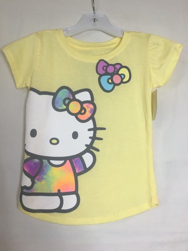 New Sanrio Hello Kitty T Shirt Short Sleeve Girls Yellow many sizes - Picture 4 of 5