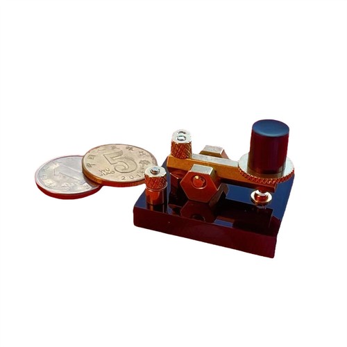 Mini Brass CW Key Shortwave Manual Morse Code Key for Transmission/Decoration - Photo 5/10