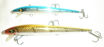 Vintage Lot 2 Smithwick Rogue & Suspending Rogue Jerkbait Rattling Fishing Lures