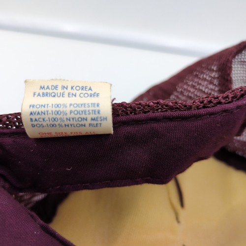 Cashway Hat Vintage Maroon Snapback Trucker Cap Retro Patch - Picture 11 of 13