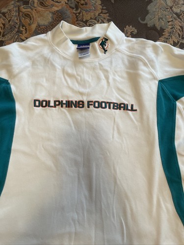 Miami Ddolphins White Football Reebok Sweatshirt Size XL - Picture 5 of 9