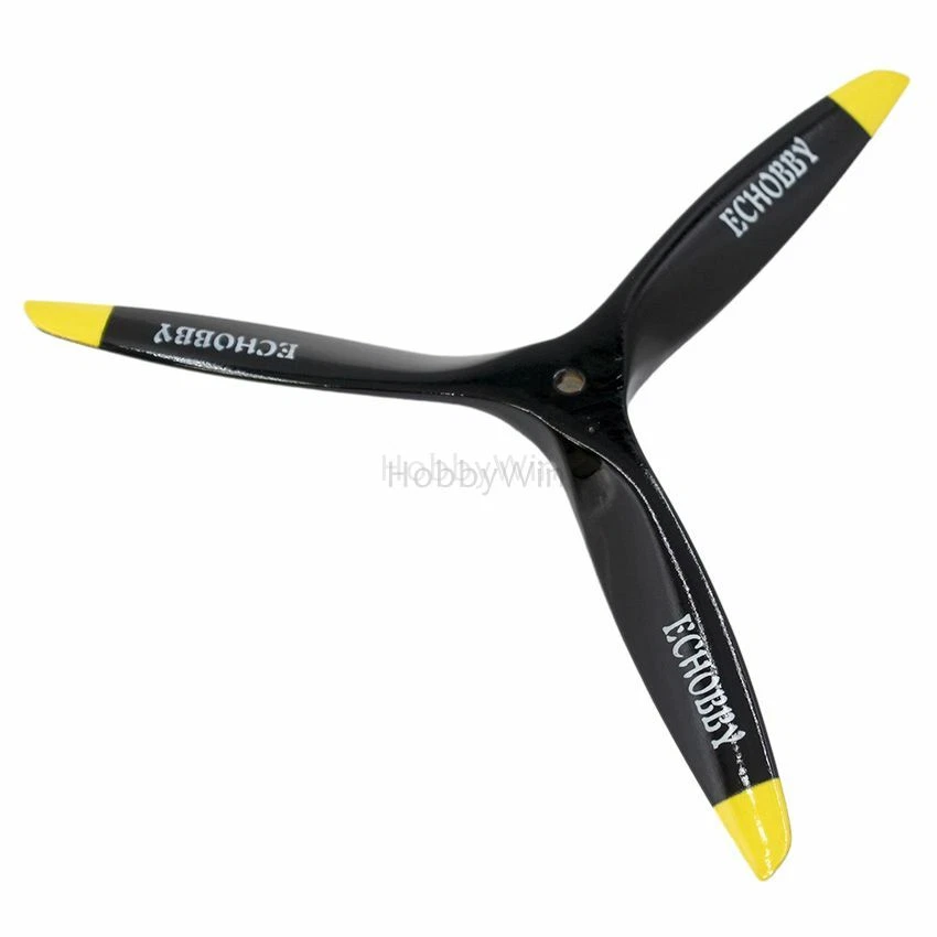 3 Bladed 10x6 Engine Power Wood Propeller Black for Nitro Gas RC Model Airplane - Image 4 of 4