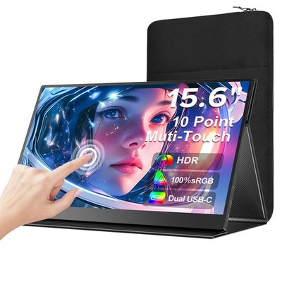 UPERFECT 15.6'' Touchscreen Portable Monitor 1920*1080 Mini HDMI Display w/VESA