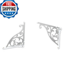 Heavy Duty Solid Stand,8 Inch 2 Pack White,Right Angle Wall Panel Support Bracke