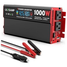1000 Watt Power Inverter 12V DC to 110V/120V AC Car Inverter with 1000W Black