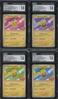 Pokemon CGC 10 Pikachu Batik Shirt 101, 154, 155, 190/SV-P Indonesia 4 Card Set