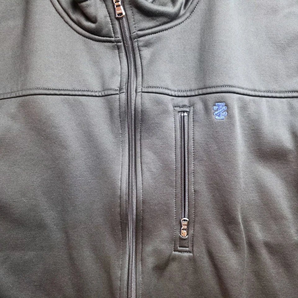 Colete IZOD masculino XXL preto com zíper completo esporte flexível vantagem desempenho - Imagem 4 de 4