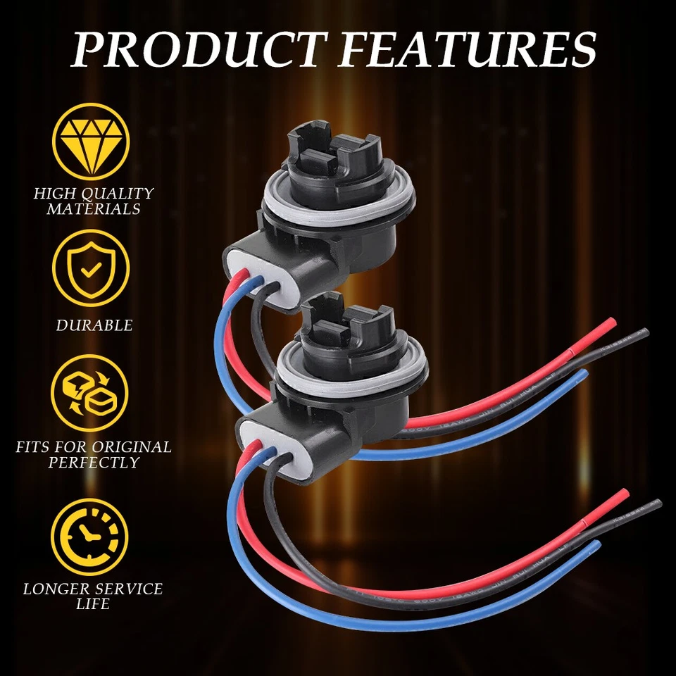 Juego de 1/2 arneses de enchufe de cable hembra Pigtail 3157 señal de giro frontal estacionamiento Foto 4 de 4