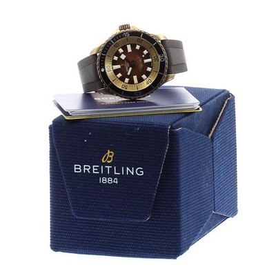 BREITLING SUPER OCEAN AUTOMATIC 44 N17376 Bronze Rubber 44mm Brown Dial #C177