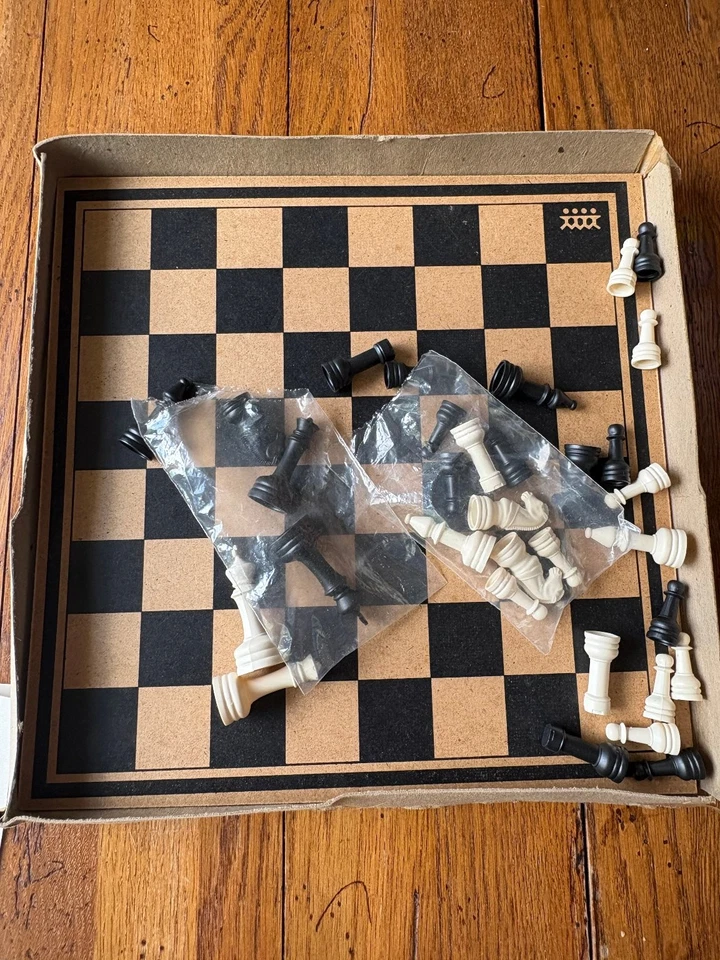 Chess Hasbro Board Game 2 Players Ages 6+ Cardboard Vintage Classic - Image 2 of 4