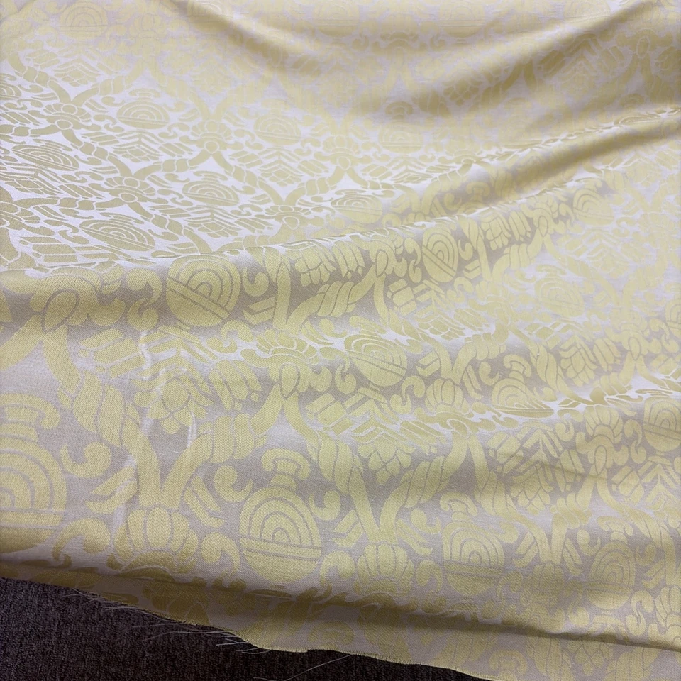 Estampado de algodón Scalamandre “Seasons” 20 3/4 yardas en beige estriado Foto 3 de 4