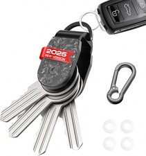Compact Metal Key Organizer Keychain for Men Holds 2-6 Keys Minimalist